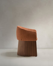 Load image into Gallery viewer, Bosca chair in terracotta chenille and walnut veneer FSC 100% - image 2