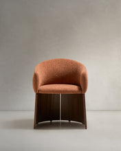 Load image into Gallery viewer, Bosca chair in terracotta chenille and walnut veneer FSC 100% - image 4