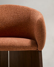 Load image into Gallery viewer, Bosca chair in terracotta chenille and walnut veneer FSC 100% - image 8