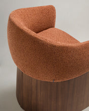 Load image into Gallery viewer, Bosca chair in terracotta chenille and walnut veneer FSC 100% - image 10