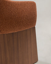 Load image into Gallery viewer, Bosca chair in terracotta chenille and walnut veneer FSC 100% - image 11