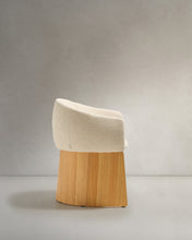 Load image into Gallery viewer, Bosca chair in beige chenille and oak veneer FSC 100% - image 3