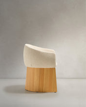 Load image into Gallery viewer, Bosca chair in beige chenille and oak veneer FSC 100% - image 4