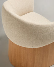 Load image into Gallery viewer, Bosca chair in beige chenille and oak veneer FSC 100% - image 14