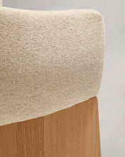 Load image into Gallery viewer, Bosca chair in beige chenille and oak veneer FSC 100% - image 15