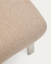 Load image into Gallery viewer, Amsen light brown footrest with brushed stainless steel legs 68 x 55 cm - image 9