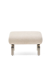 Load image into Gallery viewer, Amsen beige footrest with brushed stainless steel legs 68 x 55 cm - image 2