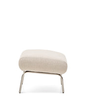 Load image into Gallery viewer, Amsen beige footrest with brushed stainless steel legs 68 x 55 cm - image 3