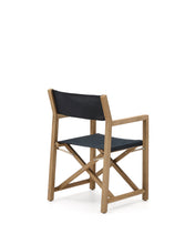 Load image into Gallery viewer, Vilara black outdoor folding chair made of FSC 100% solid acacia wood - image 3