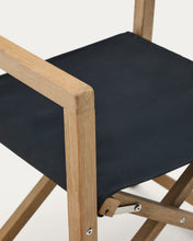 Load image into Gallery viewer, Vilara black outdoor folding chair made of FSC 100% solid acacia wood - image 8