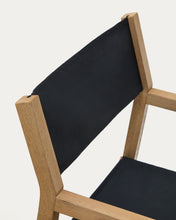 Load image into Gallery viewer, Vilara black outdoor folding chair made of FSC 100% solid acacia wood - image 9