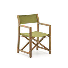 Load image into Gallery viewer, Vilara green outdoor folding chair made of FSC 100% solid acacia wood
