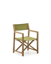Load image into Gallery viewer, Vilara green outdoor folding chair made of FSC 100% solid acacia wood - image 2