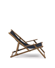 Load image into Gallery viewer, Vilara black outdoor folding deck chair made of FSC 100% solid acacia wood - image 3