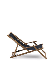 Load image into Gallery viewer, Vilara black outdoor folding deck chair made of FSC 100% solid acacia wood - image 4
