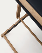 Load image into Gallery viewer, Vilara black outdoor folding deck chair made of FSC 100% solid acacia wood - image 12