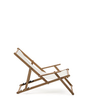 Load image into Gallery viewer, Vilara white outdoor folding deck chair made of FSC 100% solid acacia wood - image 3