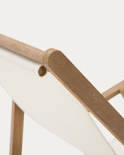 Load image into Gallery viewer, Vilara white outdoor folding deck chair made of FSC 100% solid acacia wood - image 10