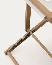 Load image into Gallery viewer, Vilara white outdoor folding deck chair made of FSC 100% solid acacia wood - image 11