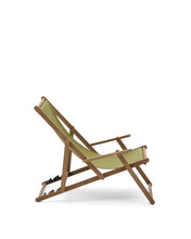 Load image into Gallery viewer, Vilara green outdoor folding deck chair made of FSC 100% solid acacia wood - image 2