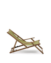 Load image into Gallery viewer, Vilara green outdoor folding deck chair made of FSC 100% solid acacia wood - image 4