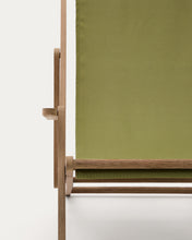 Load image into Gallery viewer, Vilara green outdoor folding deck chair made of FSC 100% solid acacia wood - image 10