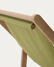 Load image into Gallery viewer, Vilara green outdoor folding deck chair made of FSC 100% solid acacia wood - image 11