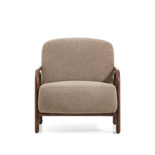 Load image into Gallery viewer, Sylo armchair in taupe chenille and solid ash wood with walnut-coloured finish FSC 100% - image 7