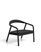 Load image into Gallery viewer, Derile armchair in solid oak wood with black finish and black paper rope FSC 100%.