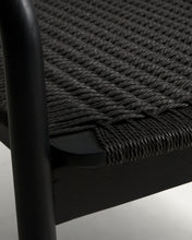 Load image into Gallery viewer, Derile armchair in solid oak wood with black finish and black paper rope FSC 100%. - image 9