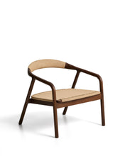 Load image into Gallery viewer, Derile armchair in solid oak wood with walnut finish and beige paper rope cord FSC 100%