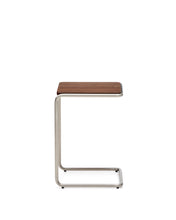 Load image into Gallery viewer, Tarsel side table in walnut veneer with brushed stainless steel structure 42 x 60cm - image 2