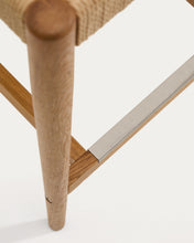 Load image into Gallery viewer, Analy stool backrest solid oak wood natural-tone finish and rope seat 65 cm FSC 100%. - image 9
