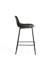 Load image into Gallery viewer, Altea black stool with black finish steel legs 65cm - image 2