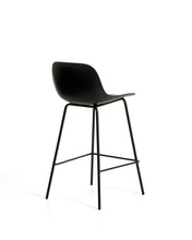 Load image into Gallery viewer, Altea black stool with black finish steel legs 65cm - image 3