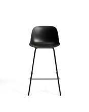 Load image into Gallery viewer, Altea black stool with black finish steel legs 65cm - image 4