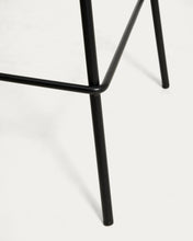 Load image into Gallery viewer, Altea black stool with black finish steel legs 65cm - image 7