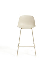 Load image into Gallery viewer, Altea beige stool with beige finish steel legs 65cm - image 4
