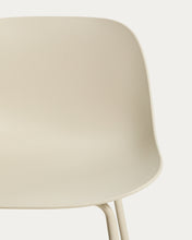 Load image into Gallery viewer, Altea beige stool with beige finish steel legs 65cm - image 5