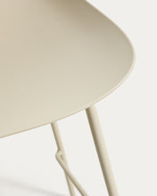 Load image into Gallery viewer, Altea beige stool with beige finish steel legs 65cm - image 6