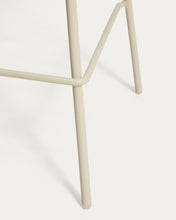Load image into Gallery viewer, Altea beige stool with beige finish steel legs 65cm - image 7