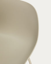 Load image into Gallery viewer, Altea beige stool with beige finish steel legs 65cm - image 8