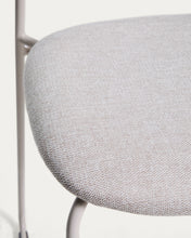 Load image into Gallery viewer, Meli stackable stool in beige chenille with beige metal legs FSC Mix Credit 65cm - image 7