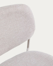 Load image into Gallery viewer, Meli stackable stool in beige chenille with beige metal legs FSC Mix Credit 65cm - image 9