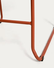 Load image into Gallery viewer, Meli stackable stool in terracotta chenille with terracotta metal legs FSC Mix Credit 65cm - image 10