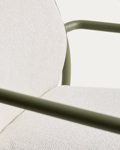 Load image into Gallery viewer, Linosa stackable outdoor chair in green aluminium with beige cushion - image 9