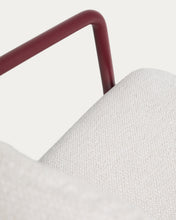 Load image into Gallery viewer, Linosa stackable outdoor chair in burgundy aluminium with beige cushion - image 13
