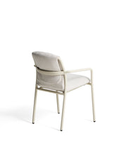 Load image into Gallery viewer, Linosa stackable outdoor chair in ecru aluminium with beige cushion - image 5