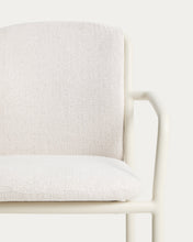 Load image into Gallery viewer, Linosa stackable outdoor chair in ecru aluminium with beige cushion - image 10