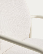 Load image into Gallery viewer, Linosa stackable outdoor chair in ecru aluminium with beige cushion - image 13
